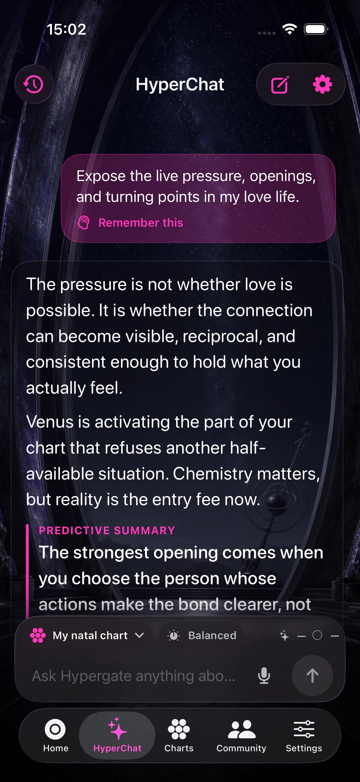 The new HyperChat launch screen on iPhone